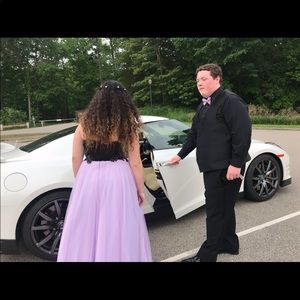 Black and Lilac prom dress